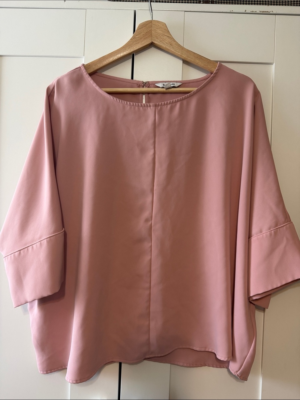 Express Women's Blush Pink Relaxed Sleeve Blouse